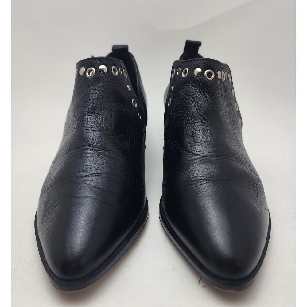 Rebecca Minkoff ANNETTE" LEATHER Studded Booties Women's 8 Black - Picture 2 of 16